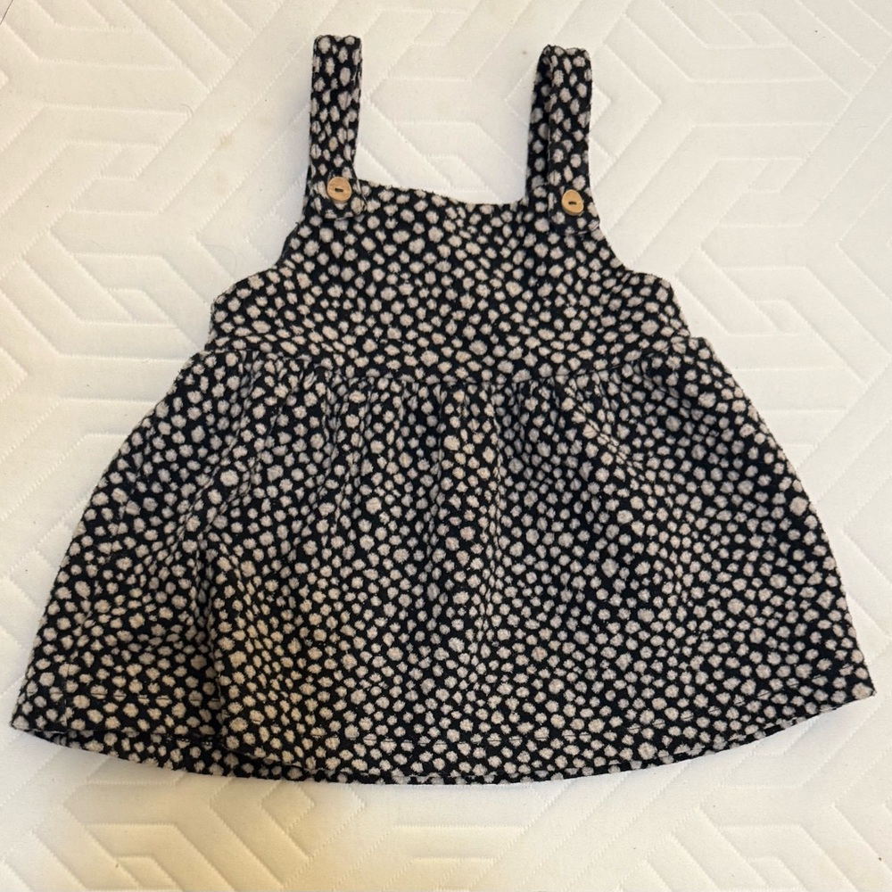 Zara Baby Black and White Polka Dot Dress | Sz 9-12 months